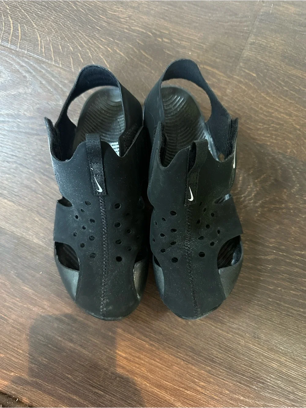 Nike Kids Black Slip-On Water Sandals